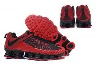 comfortable nike shox tlx nz running sneaker red black